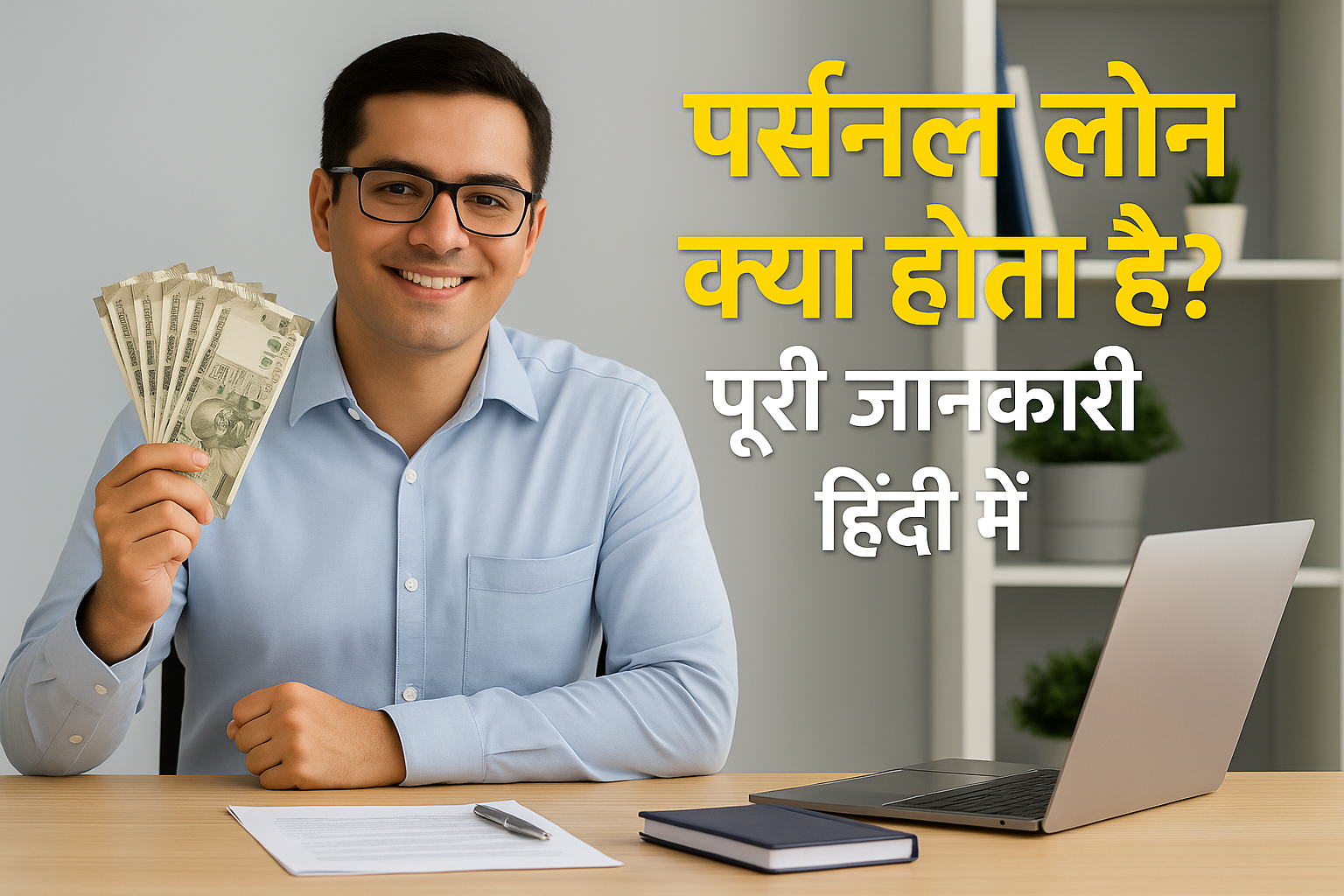 Young Indian man applying for personal loan online using mobile – RJ Smart Finance
